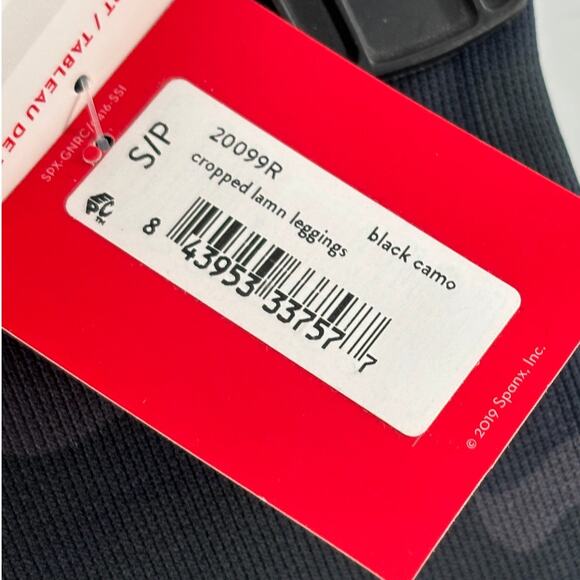 Spanx Black Camo Cropped Lamn Seamless Leggings - Picture 8 of 9